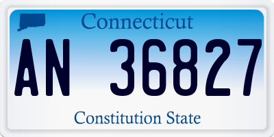 CT license plate AN36827
