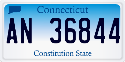 CT license plate AN36844