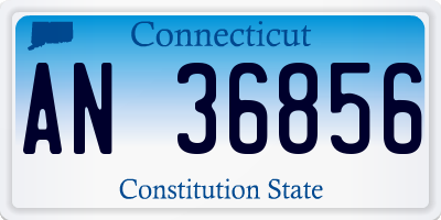 CT license plate AN36856