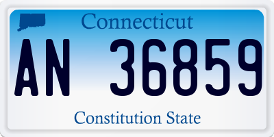 CT license plate AN36859
