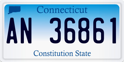 CT license plate AN36861