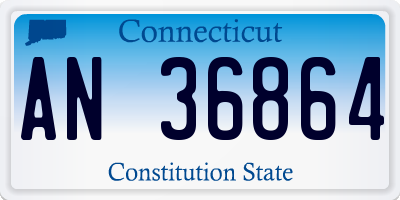 CT license plate AN36864