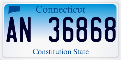 CT license plate AN36868