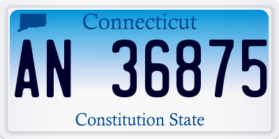 CT license plate AN36875