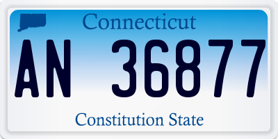 CT license plate AN36877