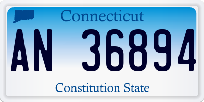 CT license plate AN36894