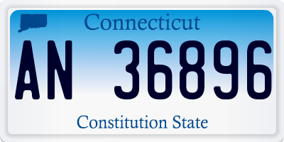 CT license plate AN36896