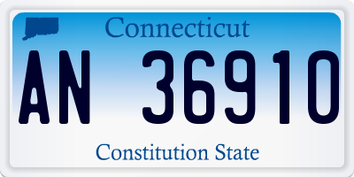 CT license plate AN36910