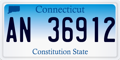 CT license plate AN36912