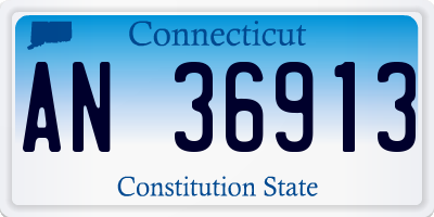 CT license plate AN36913
