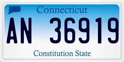 CT license plate AN36919