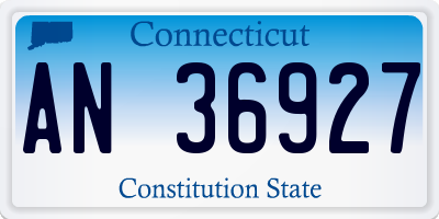 CT license plate AN36927