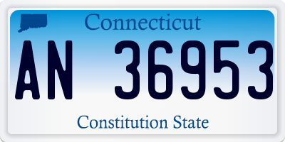 CT license plate AN36953