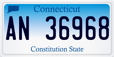 CT license plate AN36968