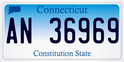 CT license plate AN36969