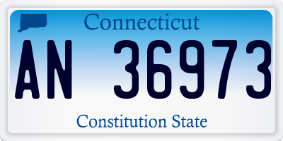 CT license plate AN36973