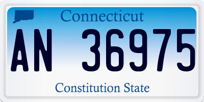 CT license plate AN36975