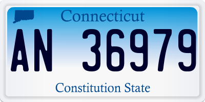 CT license plate AN36979