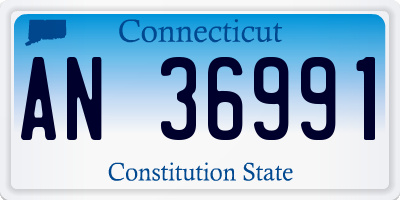 CT license plate AN36991
