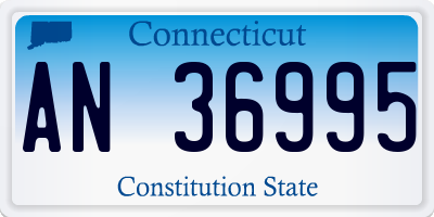CT license plate AN36995
