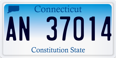 CT license plate AN37014