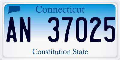 CT license plate AN37025