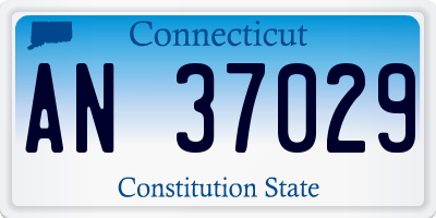 CT license plate AN37029