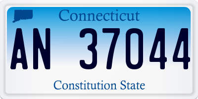 CT license plate AN37044