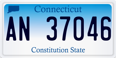 CT license plate AN37046