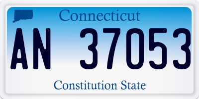 CT license plate AN37053