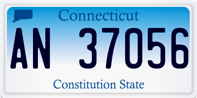 CT license plate AN37056