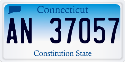 CT license plate AN37057