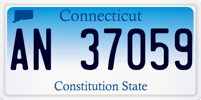 CT license plate AN37059