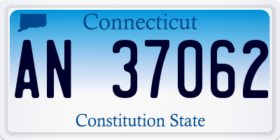 CT license plate AN37062