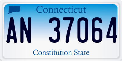 CT license plate AN37064
