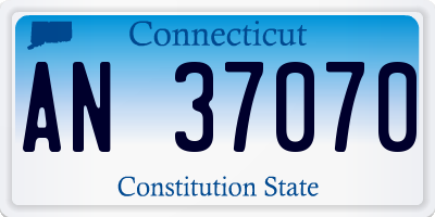 CT license plate AN37070