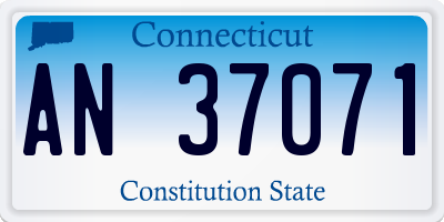 CT license plate AN37071