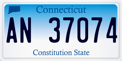 CT license plate AN37074