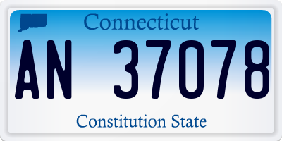 CT license plate AN37078