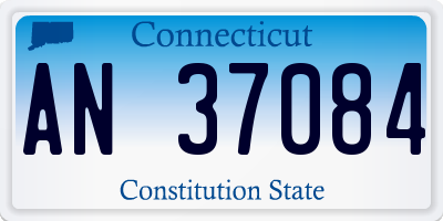 CT license plate AN37084