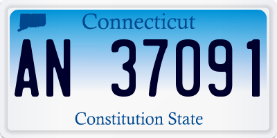 CT license plate AN37091