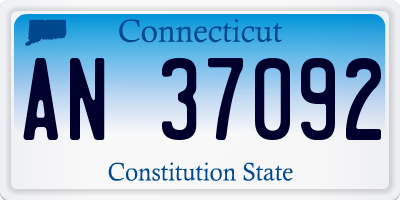 CT license plate AN37092