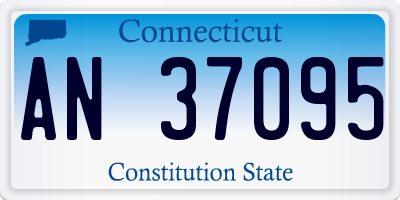 CT license plate AN37095