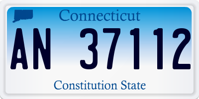 CT license plate AN37112