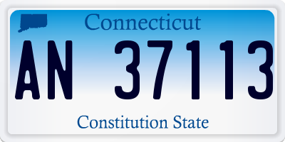 CT license plate AN37113