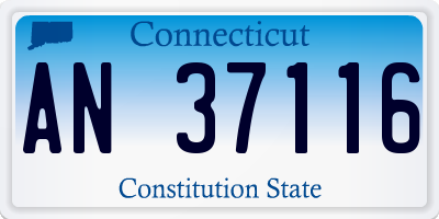 CT license plate AN37116