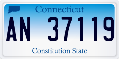 CT license plate AN37119