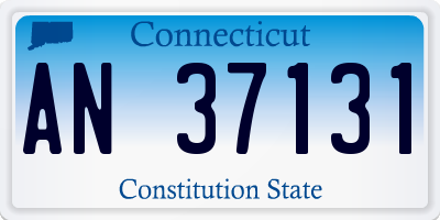 CT license plate AN37131