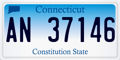 CT license plate AN37146