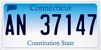 CT license plate AN37147